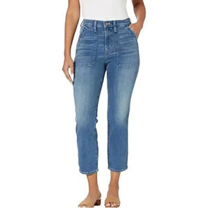 J. Crew Factory Petite Cropped Ankle Patch Pocket Jeans in Medium Wash 26P NWT